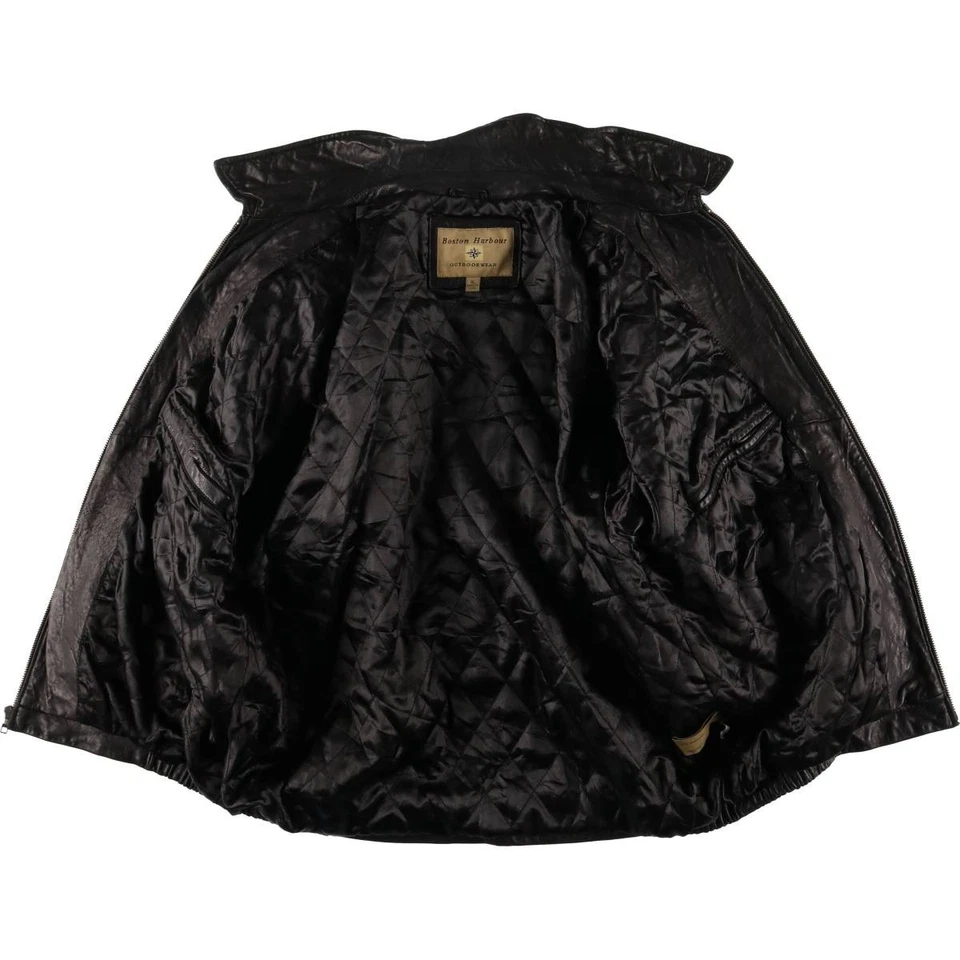 Vintage Boston Harbor padded swing-top leather jacket size XL (men's) - Image 3 of 4