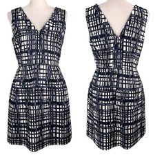 Madewell Midnight Dress Brushstroke Plaid Small Pockets