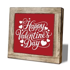 Valentine's Day Wooden Box Sign, Happy Valentine's Day Heart Valentine's Day 06