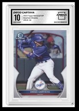 Diego Cartaya 2023 Bowman The National VIP Chrome Graded #MLB-34 Arena Club 10