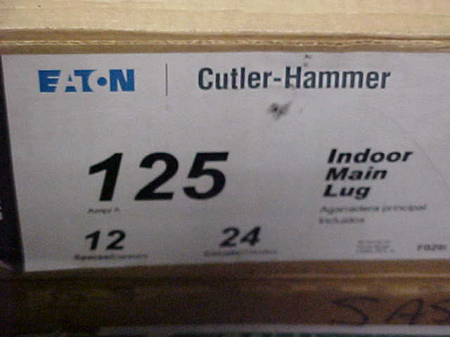 EATON CUTLER HAMMER OFFicial Popular standard site 125A INDOOR 24 MAIN 12SPACES CIRCUITS LUG