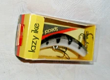 VINTAGE LAZY IKE KL-3-BLS Black Tiger 3" 3/8 oz. Medium Runner;White Belly NOS