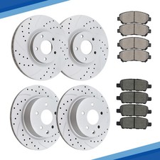 Front Rear Rotors Ceramic Brake Pads Kits for 2009-2014 2016-2019 Nissan Maxima