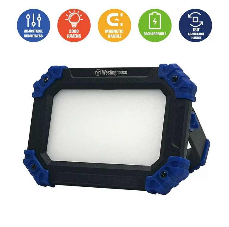 Luz de trabajo portátil recargable LED Westinghouse 2000 lúmenes (juego de 2) Foto 4 de 4