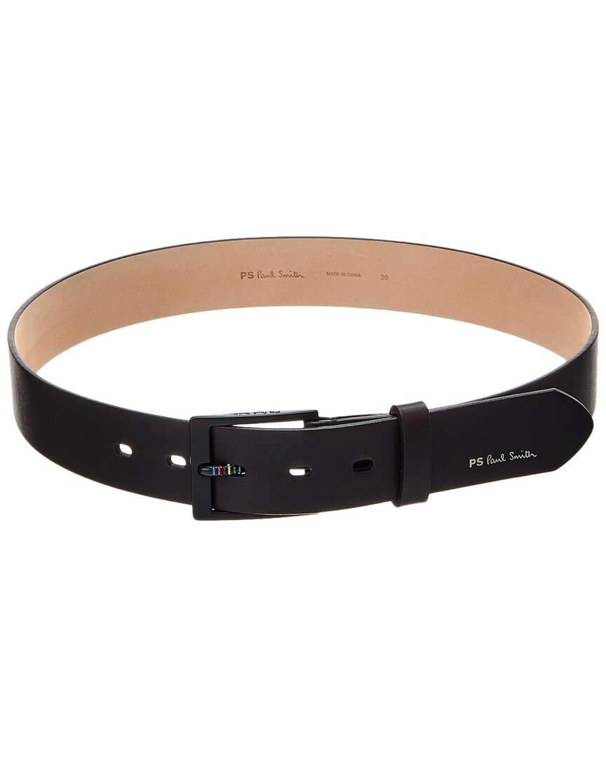 Мужской кожаный ремень с пряжкой в полоску Ps Paul Smith