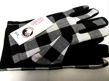 Capelli New York Touch Screen Smart tip Checkered Black & White gloves, NWT