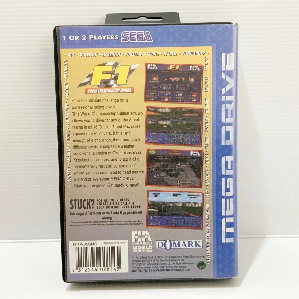 F1 World Championship Edition + Box & Manual Sega Mega Drive - Tested & Working - Image 3 of 4