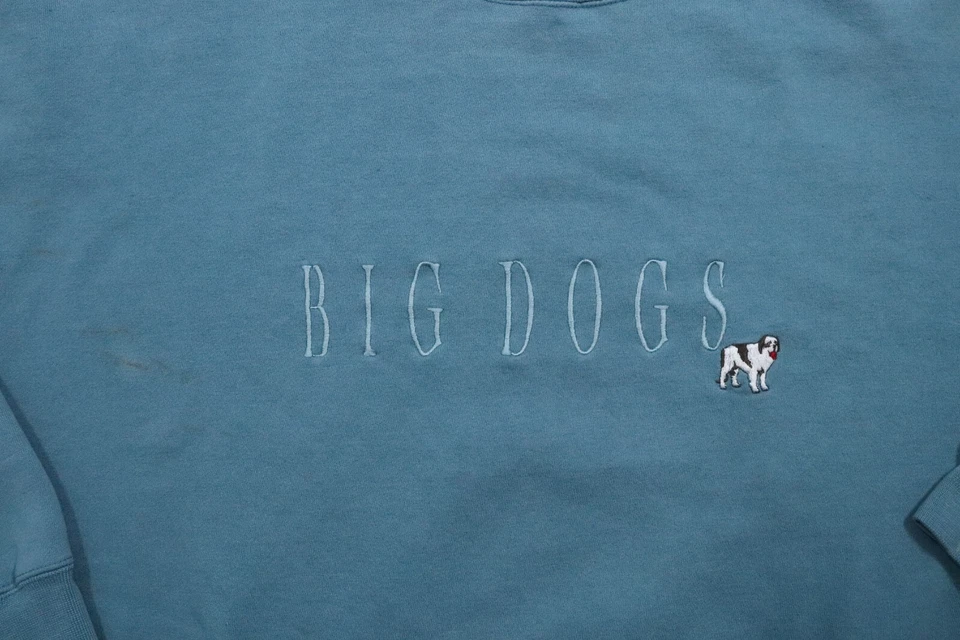 Big Dogs Vintage 90s Crewneck Sweatshirt Men's XL Thrashed Grunge Skater Blue - Image 3 of 4