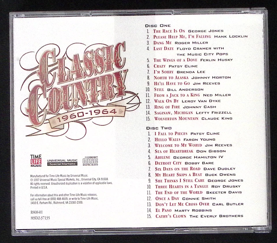 VARIOUS ARTISTS   CLASSIC COUNTRY 1960-1964     UNIVERSAL MUSIC   2 CD SET 96 - Image 2 of 4
