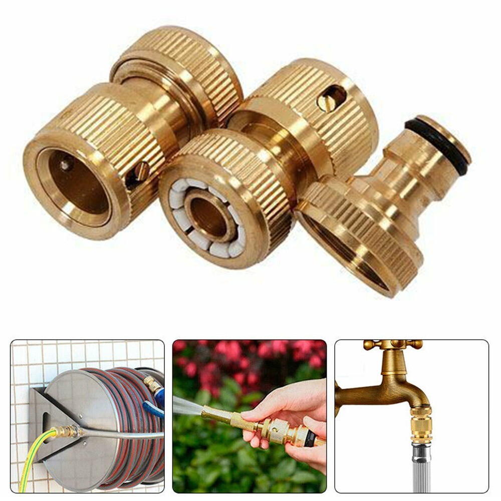 Heavy Duty Brass Water Hose Lock Fitting Tool Kit for Durable