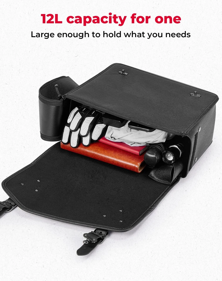 Motorcycle Saddle Bags 24L Luggage Bags for V-star Shadow Sportster Softail Dyna - Image 3 of 4