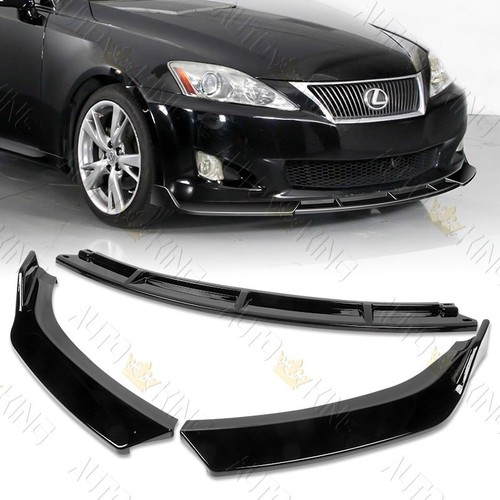 Painted Black Front Bumper Lip Spoiler Splitter For 2011-2013 Lexus IS250/IS350