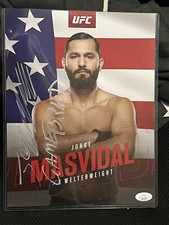 Foto promocional firmada por JORGE Gamebred MASVIDAL 8x11 UFC CERTIFICADO DE AUTENTICIDAD JSA BMF CHAMP