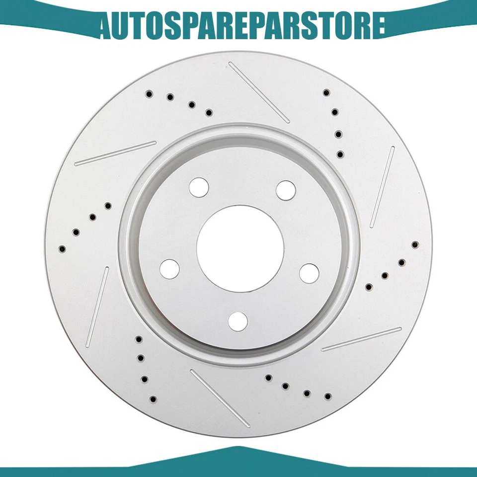 Front Brake Calipers + Brake Rotors + Ceramic pads For 2005-2009 2010 Pontiac G6 Foto 2 de 4