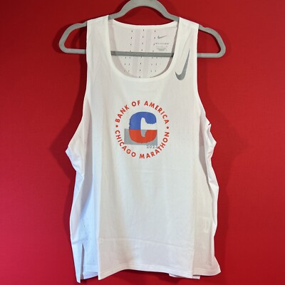 New Nike Chicago Marathon 2023 AeroSwift Running Singlet Tank FD2692-100 Sz M