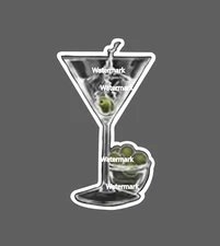 Dry Martini Sticker Cocktail Waterproof NEW