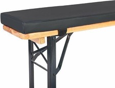 Bierbank-Auflage mit KUNSTLEDERBEZUG und Reißverschluss Bank ↨ 2,3cm (220x25cm)