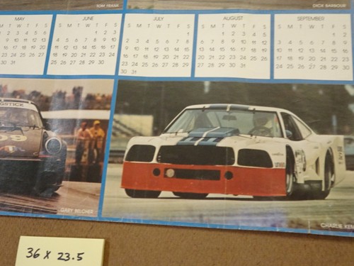 VERY RARE VINTAGE CLASSIC 1978 PORSCHE CAMEL GT IMSA CALLENDER POSTER 36 X 24 - Picture 11 of 12