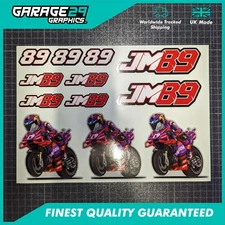 JORGE MARTIN MOTO GP A4 STICKER SHEET - 12 STICKERS