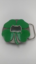 4 Leaf Clover Lucky Belt Buckle Bottle Opener