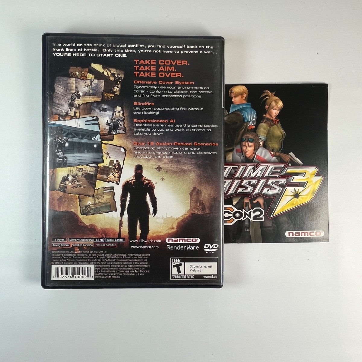 Kill Switch Sony PlayStation 2 Video Game Namco - Complete w/ Case