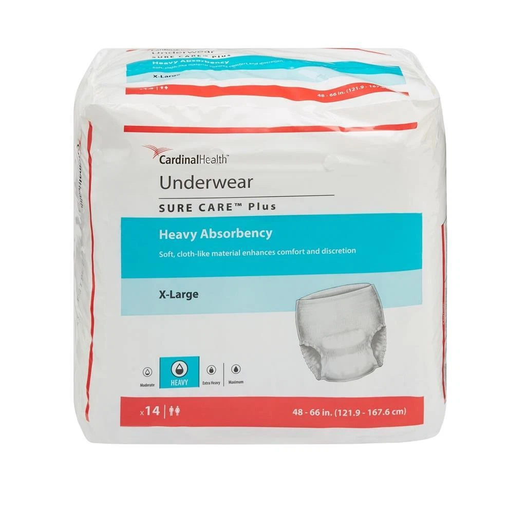 Sure Care Plus Adult Disposable Pull-up Underwear Diapers XL - 4 Pack 56 count