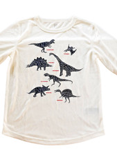 Gap Boys Pajamas Shirt Dinosaurs White Long Sleeve Size 10 New