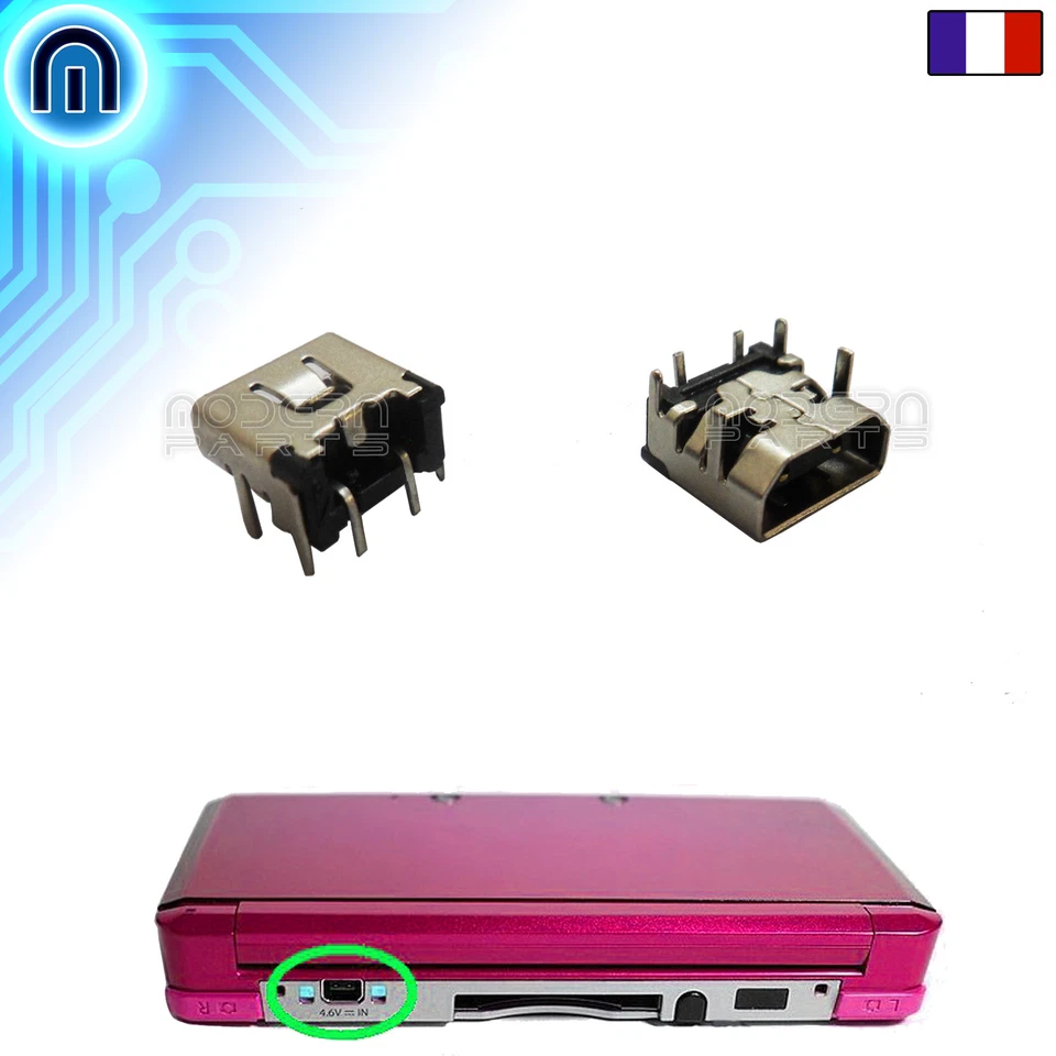Connecteur de Charge pour Nintendo DS LITE, 6 Broches, 6pin, à souder