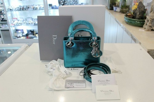 lizard mini lady dior