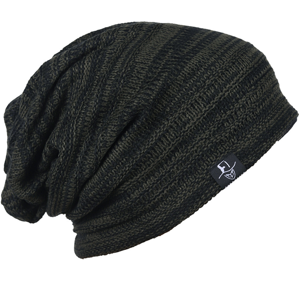 FORBUSITE Mens Beanie Hat Men Skull Cap Long Knit Slouchy Ski Winter