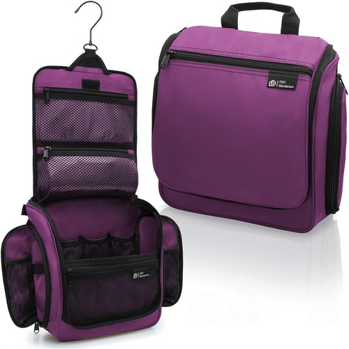 Trousse De Toilette De Voyage Suspendue Homme – Ultra Légère Et Organisée – Noir – Avec Compartiment Rasoir