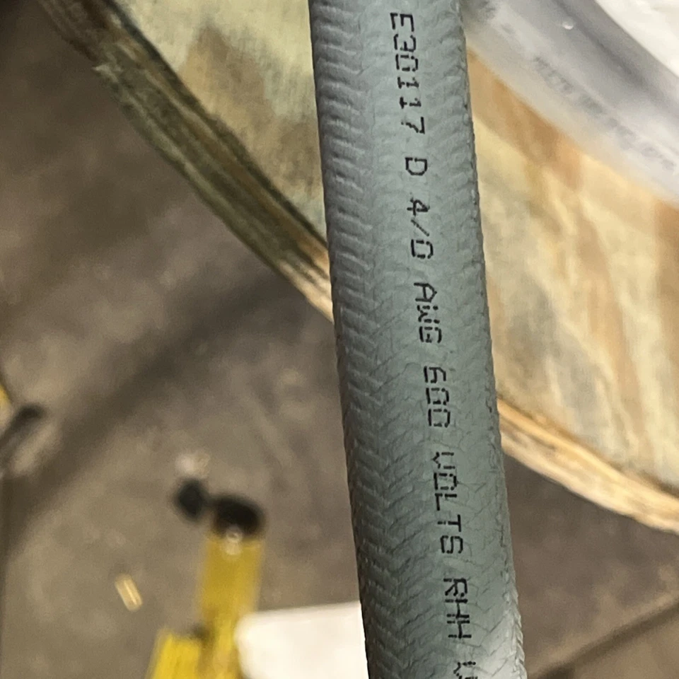 75’. 4/0 AWG L3 Central Office Power Cable With Braid RHH/RHW Wire Gray 600V - Image 2 of 3