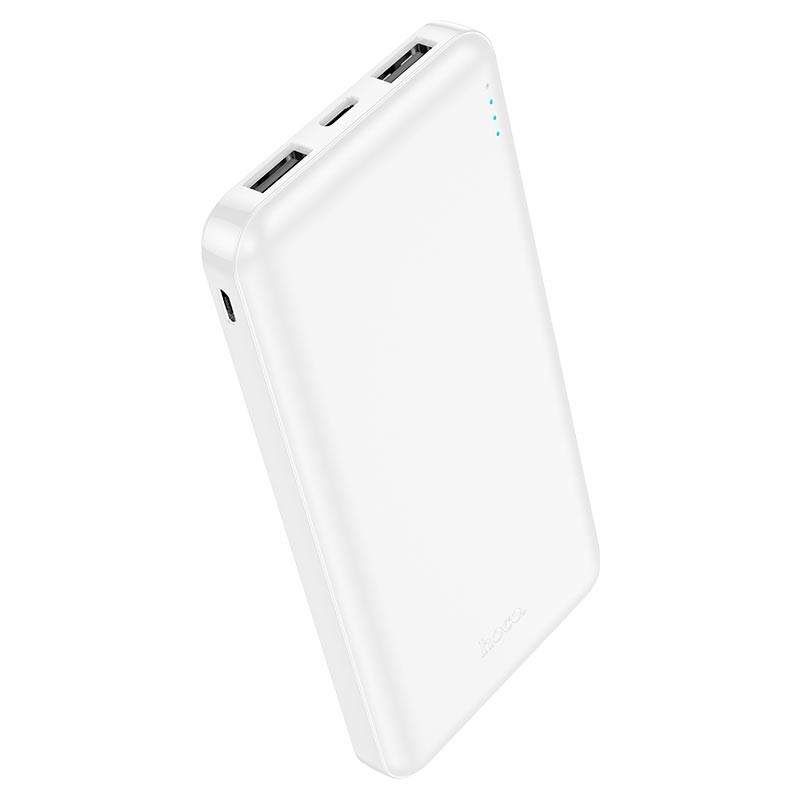 Hoco Bianco Batteria Esterna J100, 10000Mah, 10W, 2 X Usb-A, Bianca - Immagine 2