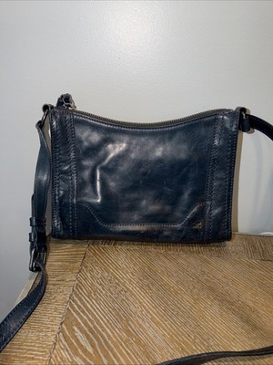 Frye Melissa Zip Crossbody Ocean Blue leather 