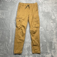 Wrangler Boys Tan Cargo Jogger Pants Elastic Waist Drawstring Size 16 Regular