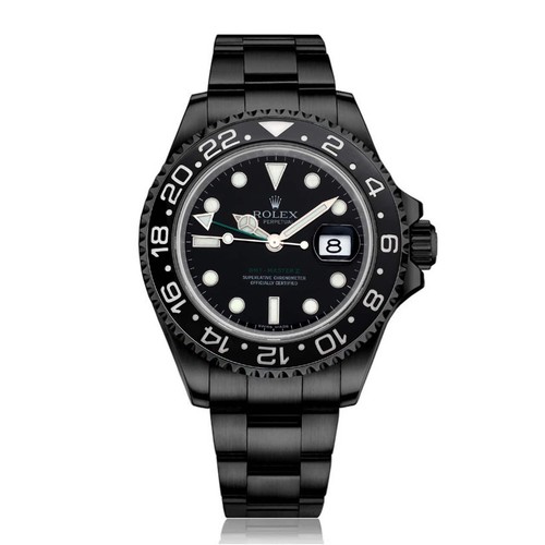 Rolex GMT-Master II Black PVD/DLC Coated Stainless Steel Watch 116710LN