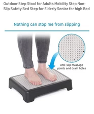 Outdoor Step Stool for Adults Mobility Step Non-Slip Safety Bed Step small size