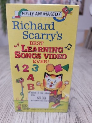 Richard Scarrys Best Learning Songs Video Ever VHS Cassete Tape Cartoon 1993 NEW