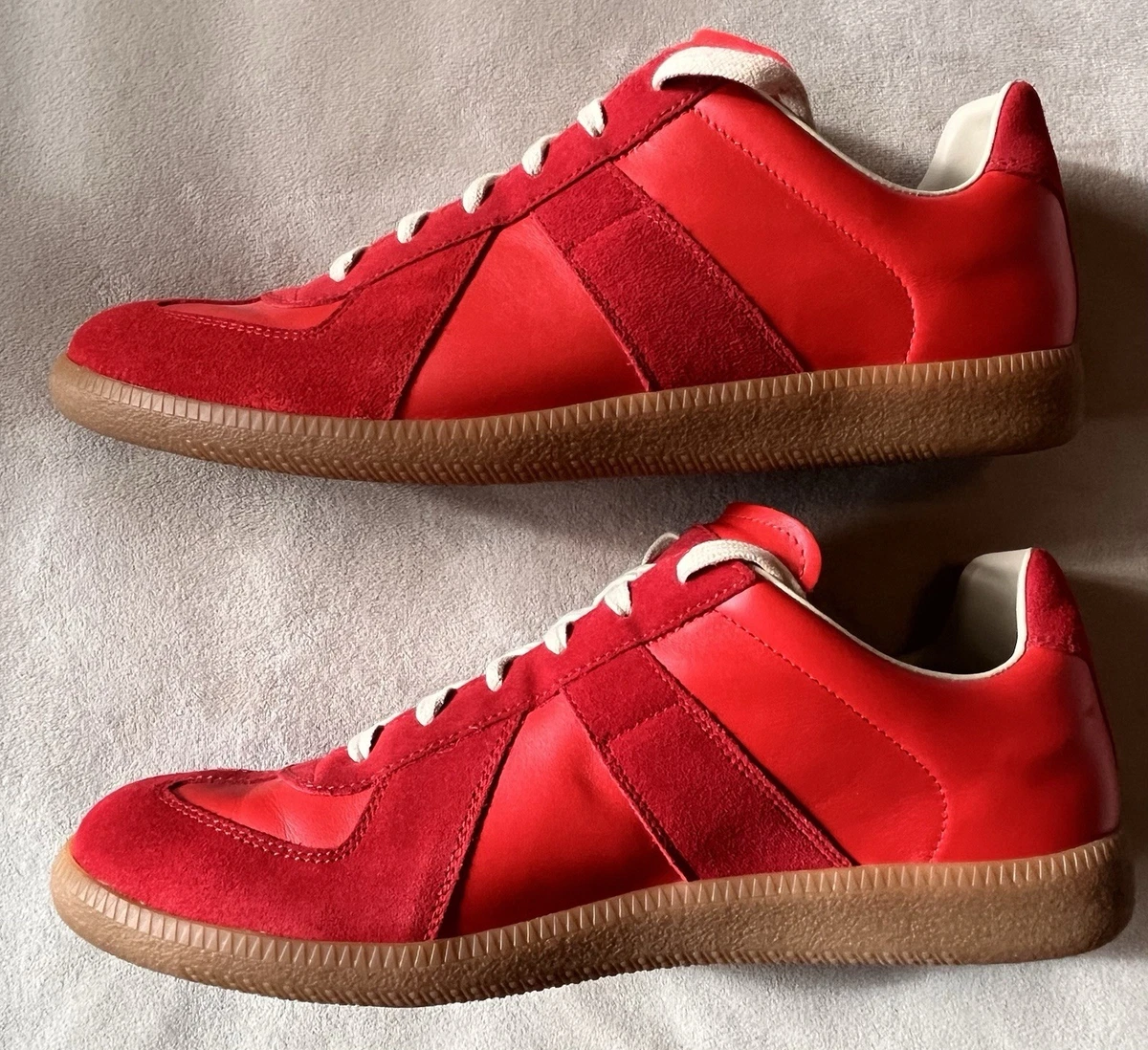 Maison Martin margiela men’s shoes size 42 Evolution leather low trainers Maison Martin Margiela Green  main image 4