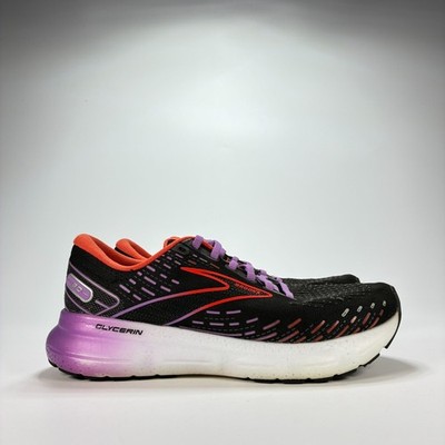 Brooks Glycerin 20 Black Purple Lace Up Running Shoes 1203691B013 Women's Size 9