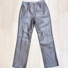 Vintage Saks Fifth Avenue Real Clothes Women s Brown Leather Pants Size 8