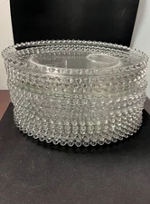 Vintage 10inch Imperial Candlewick Oval Snack Plate with Cup Ring PER PLATE!