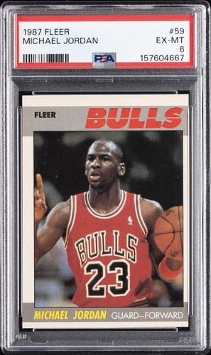 1987 FLEER #59 MICHAEL JORDAN PSA 6