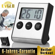 Digitaler Kurzzeitwecker Küchenuhr Eieruhr Edelstahlgehäuse Elektronischer Timer