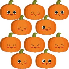 Eaasty 200 Pcs Pumpkin Cutouts Paper Fall Classroom Bulletin Board...