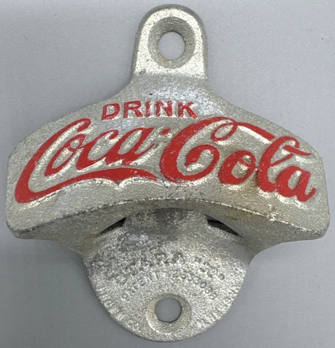 Vintage Drink Coca Cola Metal Bottle Opener Starr-X Wall Mount Silver Germany