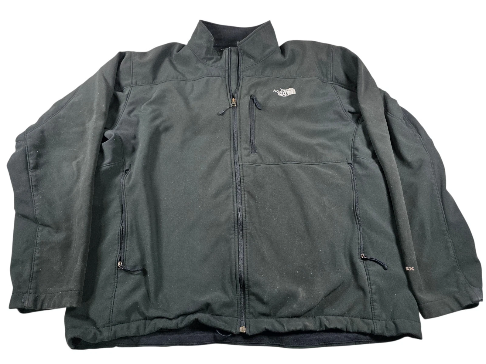The North Face Men's XXL TNF Apex Softshell Full Zip Jacket Black