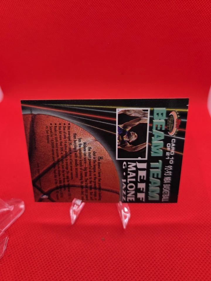 Topps Stadium Club 1992-93 - Beam Team Jeff Malone #10 Foto 3 de 4