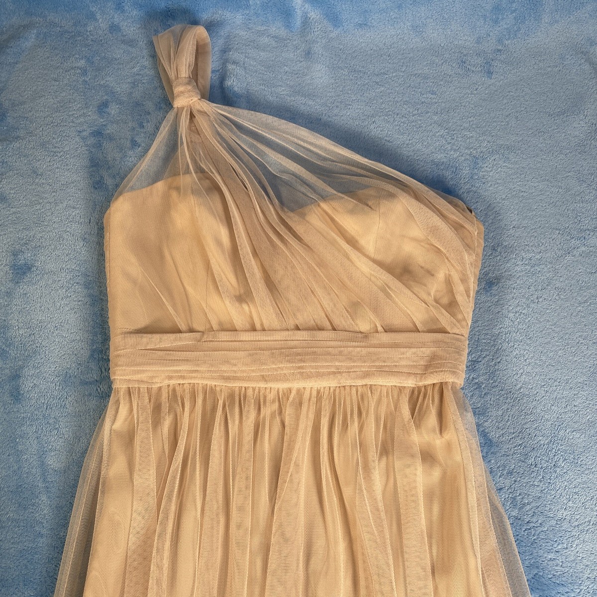 blue dress for baby girl Amsale Fawn Chiffon Halter Formal Gown main image 1