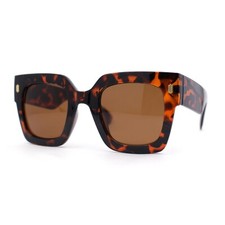 Image of Womens Trendy Pop Color Hipster Boyfriend Thick Horn Rim Sunglasses